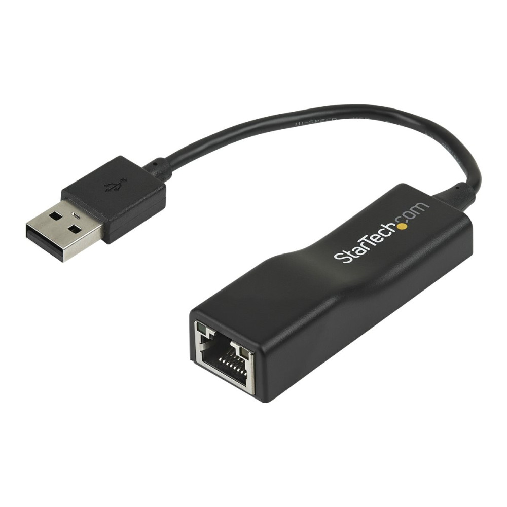 Produktbild för StarTech.com USB 2.0 till 10/100 Mbps Ethernet-nätverksadapterdongel - nätverksadapter - USB 2.0 - 10/100 Ethernet