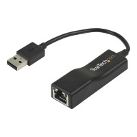 Produktbild för StarTech.com USB 2.0 till 10/100 Mbps Ethernet-nätverksadapterdongel - nätverksadapter - USB 2.0 - 10/100 Ethernet