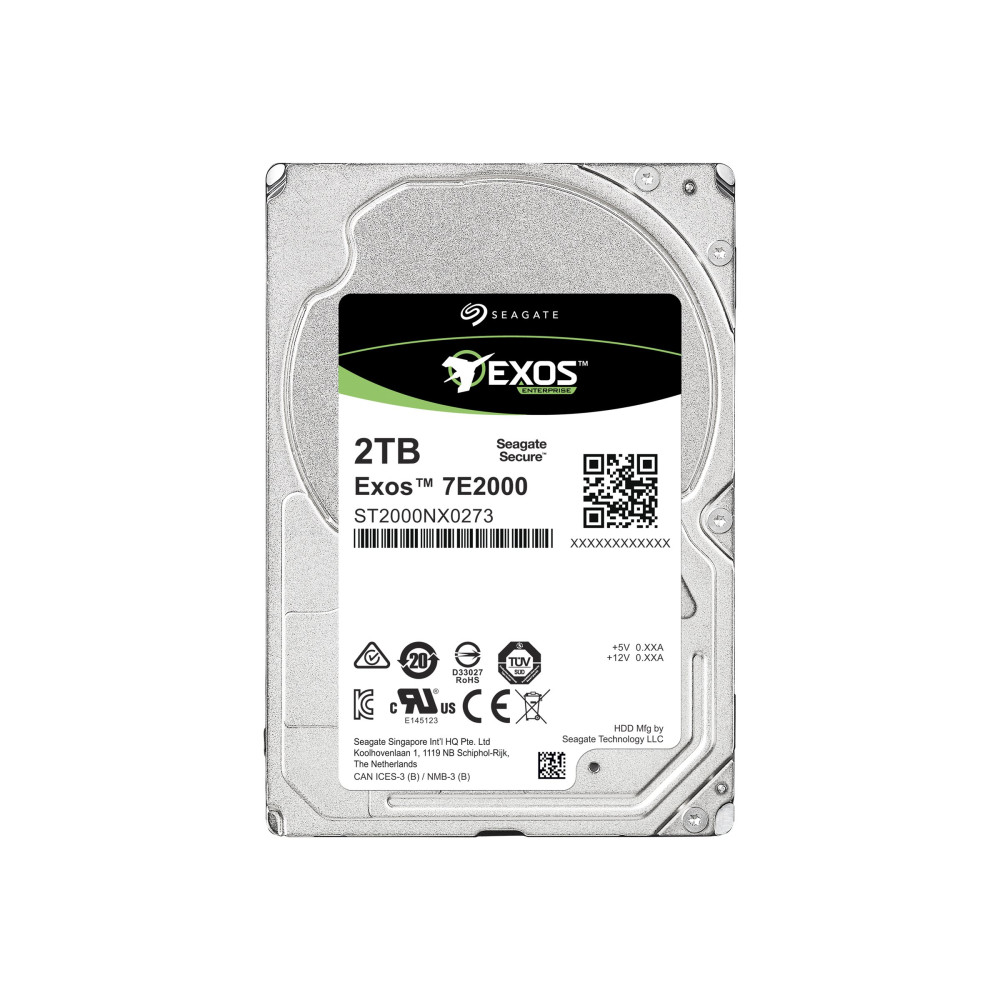 Produktbild för Seagate Exos 7E2000 ST2000NX0273 - hårddisk - 2 TB - SAS 12Gb/s