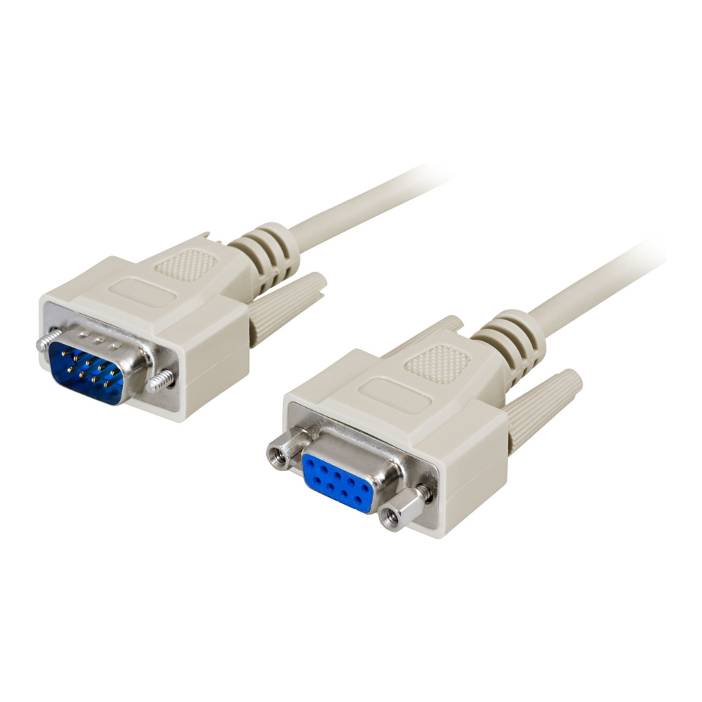 Produktbild för DELTACO - seriell kabel - DB-9 till DB-9 - 2 m