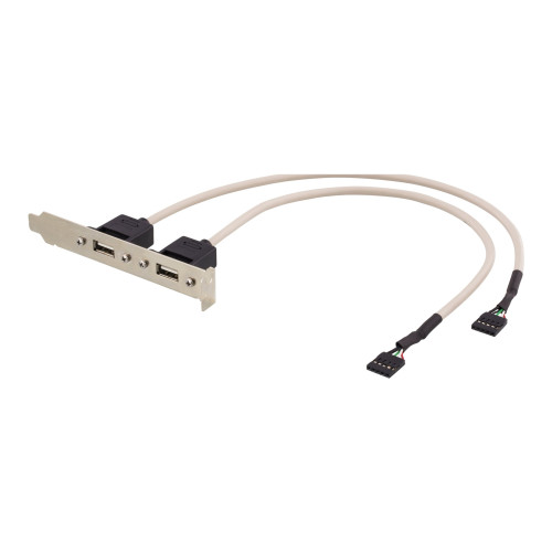 Deltaco DELTACO - USB-panel - 5 stifts USB 2.0-rubrik till USB - 30 cm