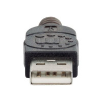 Produktbild för Manhattan USB-A to USB-A Extension Cable, 10m, Male to Female, Active, 480 Mbps (USB 2.0), Daisy-Chainable, Built In Repeater, Hi-Speed USB, Black, Three Year Warranty, Blister - USB-förlängningskabel - 10 m