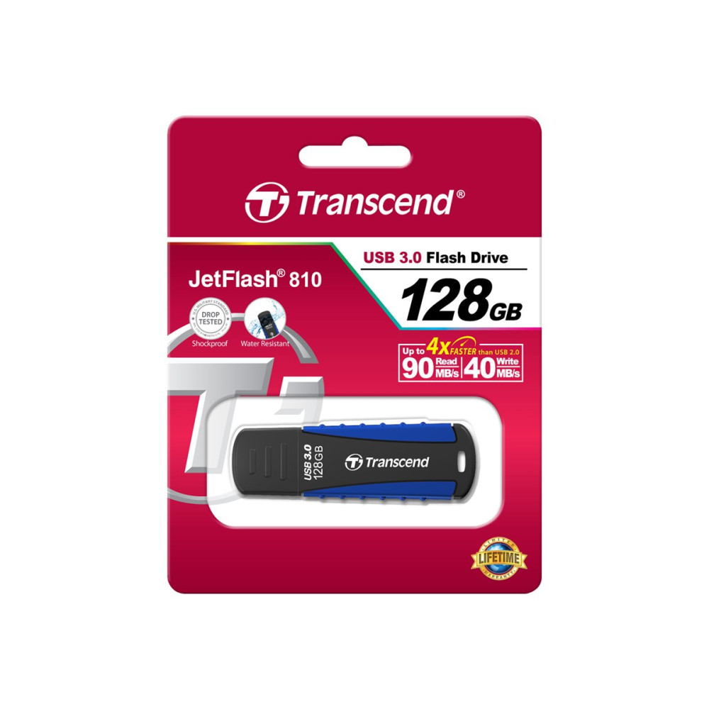 Produktbild för Transcend JetFlash 810 - USB flash-enhet - 128 GB