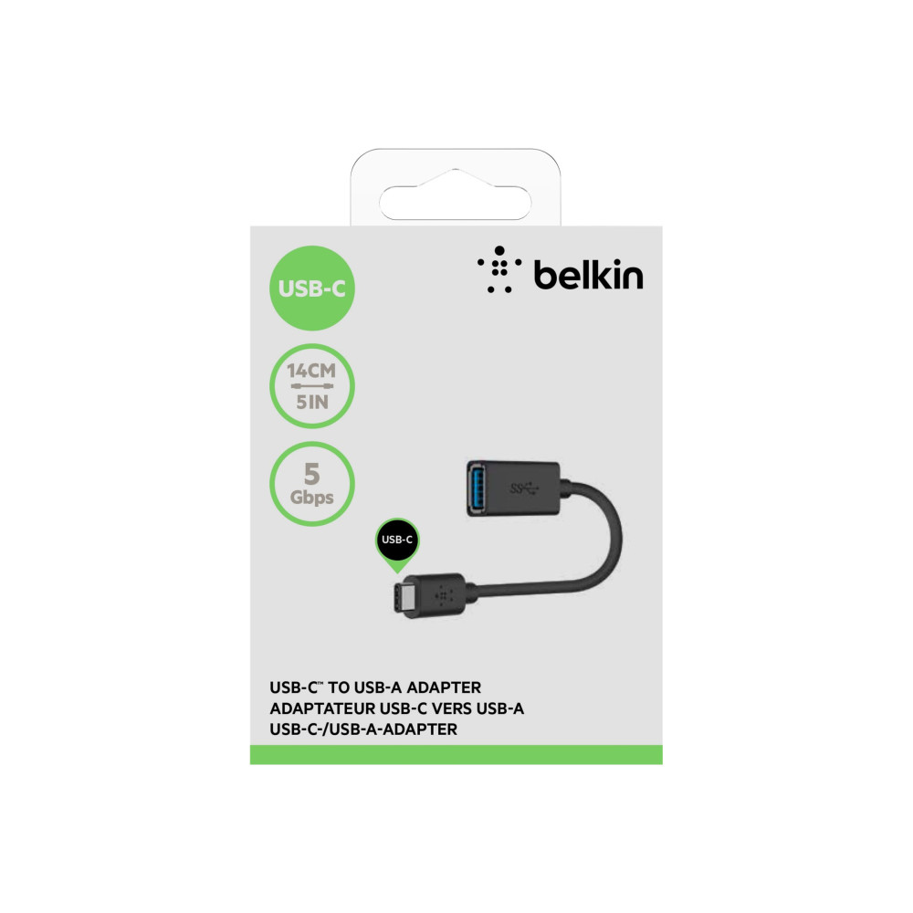 Produktbild för Belkin 3.0 USB-C to USB-A Adapter - USB typ C-adapter - USB-C till USB typ A