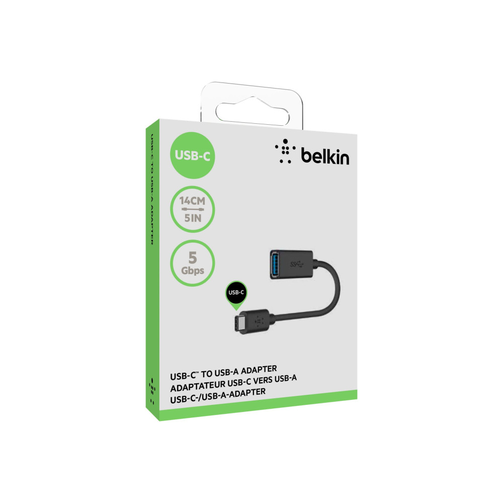 Produktbild för Belkin 3.0 USB-C to USB-A Adapter - USB typ C-adapter - USB-C till USB typ A