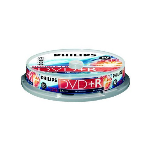 Philips Philips DR8S8B10F - DVD+R DL x 10 - 8.5 GB - lagringsmedier