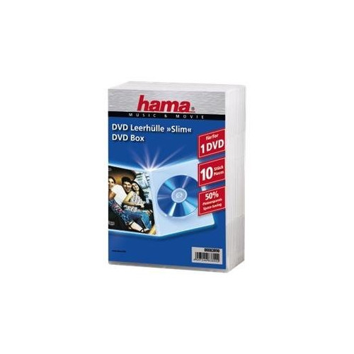 Hama Hama tunt genomskinligt lagringsfodral för CD/DVD