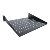 Produktbild för Intellinet 19" Cantilever Shelf, 2U, 2-Point Front Mount, 400mm Depth, Vented, Max 25kg, Black, Three Year Warranty - hylla för rack - 2U