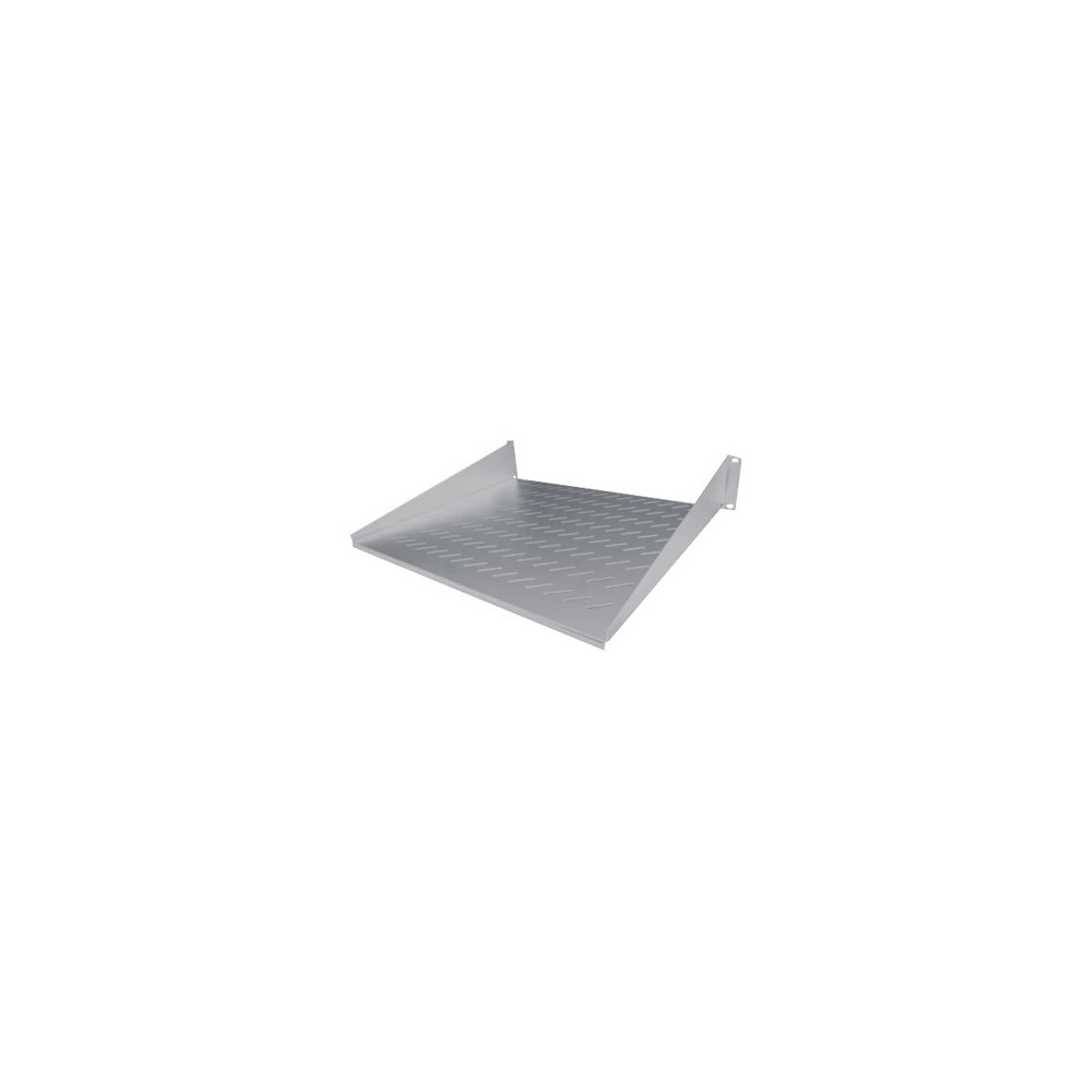 Produktbild för Intellinet 19" Cantilever Shelf, 2U, 2-Point Front Mount, 400mm Depth, Vented, Max 25kg, Grey, Three Year Warranty - hylla för rack - 2U