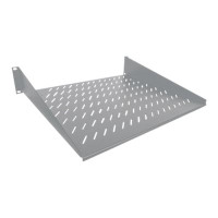 Produktbild för Intellinet 19" Cantilever Shelf, 2U, 2-Point Front Mount, 400mm Depth, Vented, Max 25kg, Grey, Three Year Warranty - hylla för rack - 2U