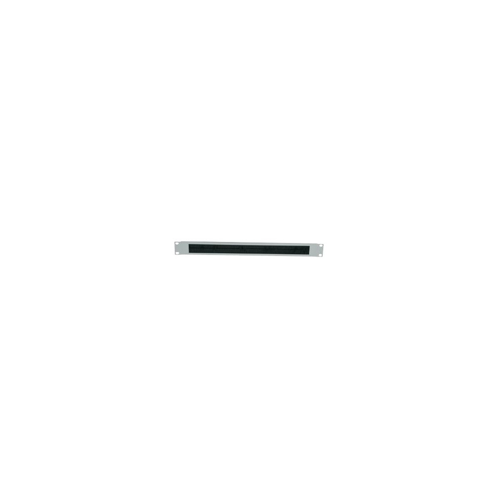 Produktbild för Intellinet 19" Cable Entry Panel, 1U, with Brush Insert, Grey - kabelingångspanel med borste, för rack - 1U