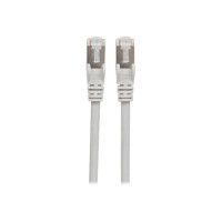 Produktbild för Intellinet Network Patch Cable, Cat6, 2m, Grey, Copper, S/FTP, LSOH / LSZH, PVC, RJ45, Gold Plated Contacts, Snagless, Booted, Lifetime Warranty, Polybag - patch-kabel - 2 m - grå