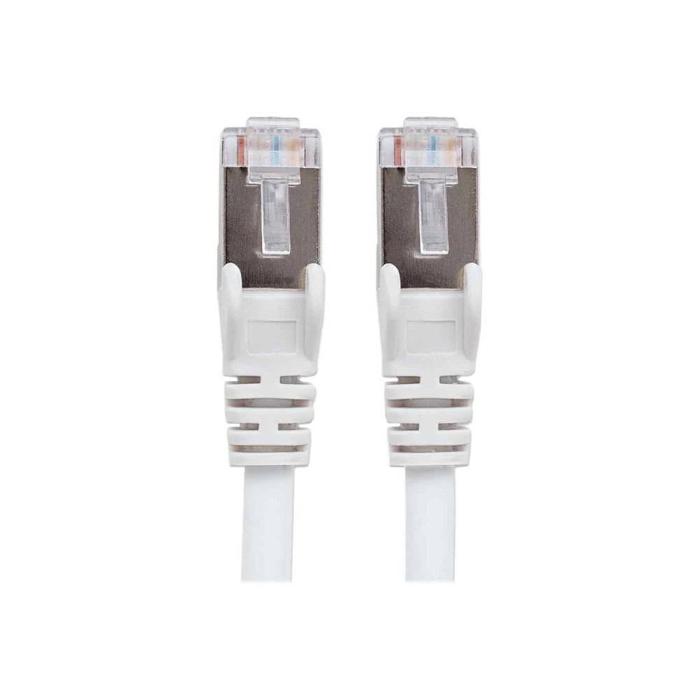 Produktbild för Intellinet Network Patch Cable, Cat6, 0.5m, White, Copper, S/FTP, LSOH / LSZH, PVC, RJ45, Gold Plated Contacts, Snagless, Booted, Lifetime Warranty, Polybag - patch-kabel - 50 cm - vit