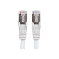 Produktbild för Intellinet Network Patch Cable, Cat6, 0.5m, White, Copper, S/FTP, LSOH / LSZH, PVC, RJ45, Gold Plated Contacts, Snagless, Booted, Lifetime Warranty, Polybag - patch-kabel - 50 cm - vit