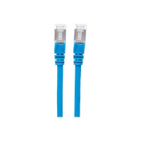 Produktbild för Intellinet Network Patch Cable, Cat6, 0.5m, Blue, Copper, S/FTP, LSOH / LSZH, PVC, RJ45, Gold Plated Contacts, Snagless, Booted, Lifetime Warranty, Polybag - nätverkskabel - 50 cm - blå