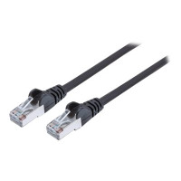 Produktbild för Intellinet Network Patch Cable, Cat6, 7.5m, Black, Copper, S/FTP, LSOH / LSZH, PVC, RJ45, Gold Plated Contacts, Snagless, Booted, Lifetime Warranty, Polybag - patch-kabel - 7.5 m - svart