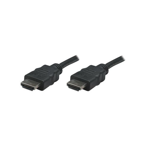 Manhattan Manhattan HDMI Cable, 1080p@60Hz (High Speed), 7.5m, Male to Male, Black, Fully Shielded, Gold Plated Contacts, Lifetime Warranty, Polybag - HDMI-kabel - 7.5 m