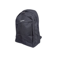 Produktbild för Manhattan Knappack Backpack 15.6", Black, LOW COST, Lightweight, Internal Laptop Sleeve, Accessories Pocket, Padded Adjustable Shoulder Straps, Water Bottle Holder, Three Year Warranty - ryggsäck för bärbar dator