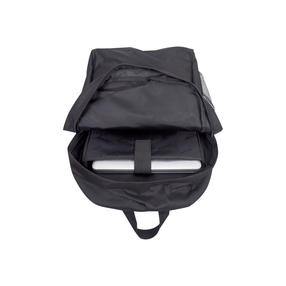 Produktbild för Manhattan Knappack Backpack 15.6", Black, LOW COST, Lightweight, Internal Laptop Sleeve, Accessories Pocket, Padded Adjustable Shoulder Straps, Water Bottle Holder, Three Year Warranty - ryggsäck för bärbar dator