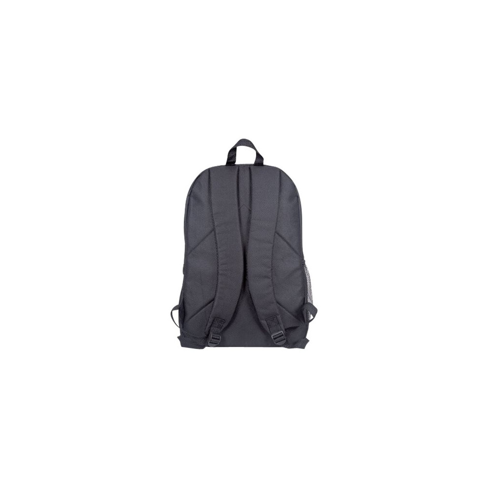 Produktbild för Manhattan Knappack Backpack 15.6", Black, LOW COST, Lightweight, Internal Laptop Sleeve, Accessories Pocket, Padded Adjustable Shoulder Straps, Water Bottle Holder, Three Year Warranty - ryggsäck för bärbar dator
