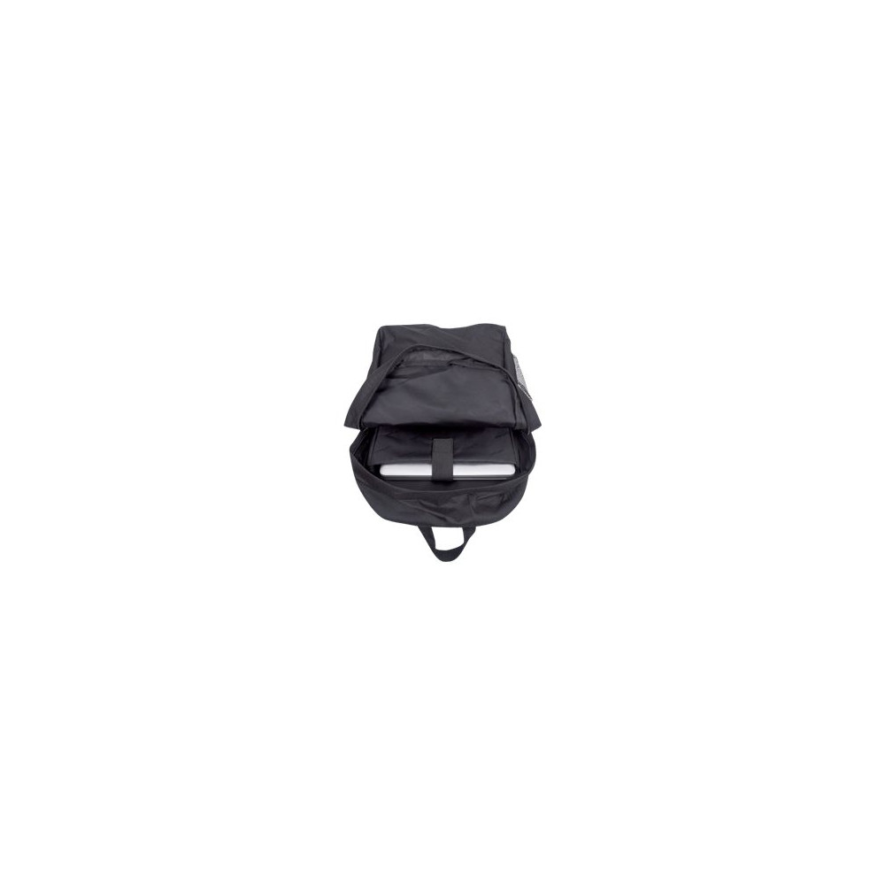 Produktbild för Manhattan Knappack Backpack 15.6", Black, LOW COST, Lightweight, Internal Laptop Sleeve, Accessories Pocket, Padded Adjustable Shoulder Straps, Water Bottle Holder, Three Year Warranty - ryggsäck för bärbar dator