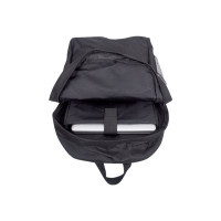 Produktbild för Manhattan Knappack Backpack 15.6", Black, LOW COST, Lightweight, Internal Laptop Sleeve, Accessories Pocket, Padded Adjustable Shoulder Straps, Water Bottle Holder, Three Year Warranty - ryggsäck för bärbar dator