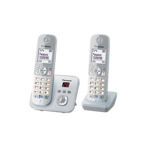 Panasonic Panasonic KX-TG6822 - trådlös telefon - svarssysten med nummerpresentation + 1 extra handuppsättning