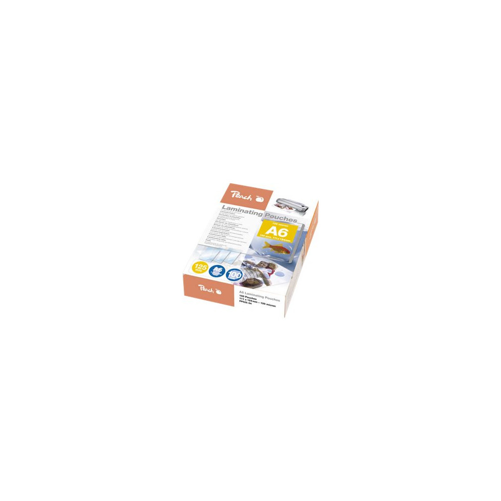 Produktbild för Peach - 100-pack - A6 - lamineringsfickor