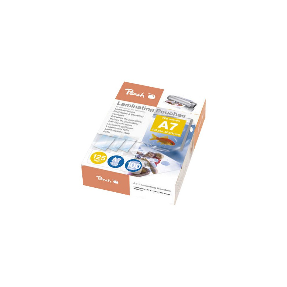 Produktbild för Peach - 100-pack - A7 - lamineringsfickor