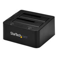 Produktbild för StarTech.com Dual-Bay USB 3.0 to SATA and IDE Hard Drive Docking Station, USB Hard Drive Dock, External 2.53.5 SATA III and IDE (40 pin) SSDHDD Docking Station, Hot-Swap Hard Drive Bays - Top-Loading - kontrollerkort - ATA / SATA 6Gb/s - USB 3.0