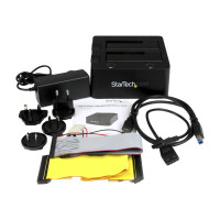 Produktbild för StarTech.com Dual-Bay USB 3.0 to SATA and IDE Hard Drive Docking Station, USB Hard Drive Dock, External 2.53.5 SATA III and IDE (40 pin) SSDHDD Docking Station, Hot-Swap Hard Drive Bays - Top-Loading - kontrollerkort - ATA / SATA 6Gb/s - USB 3.0
