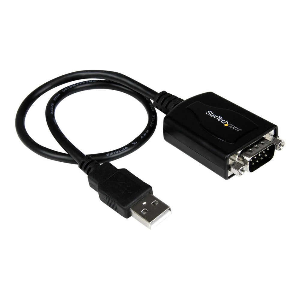 Produktbild för StarTech.com 30 cm USB till RS232 seriell DB9 kabeladapter med COM-retention - seriell adapter - USB - RS-232