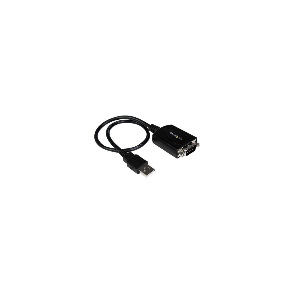 Produktbild för StarTech.com 30 cm USB till RS232 seriell DB9 kabeladapter med COM-retention - seriell adapter - USB - RS-232