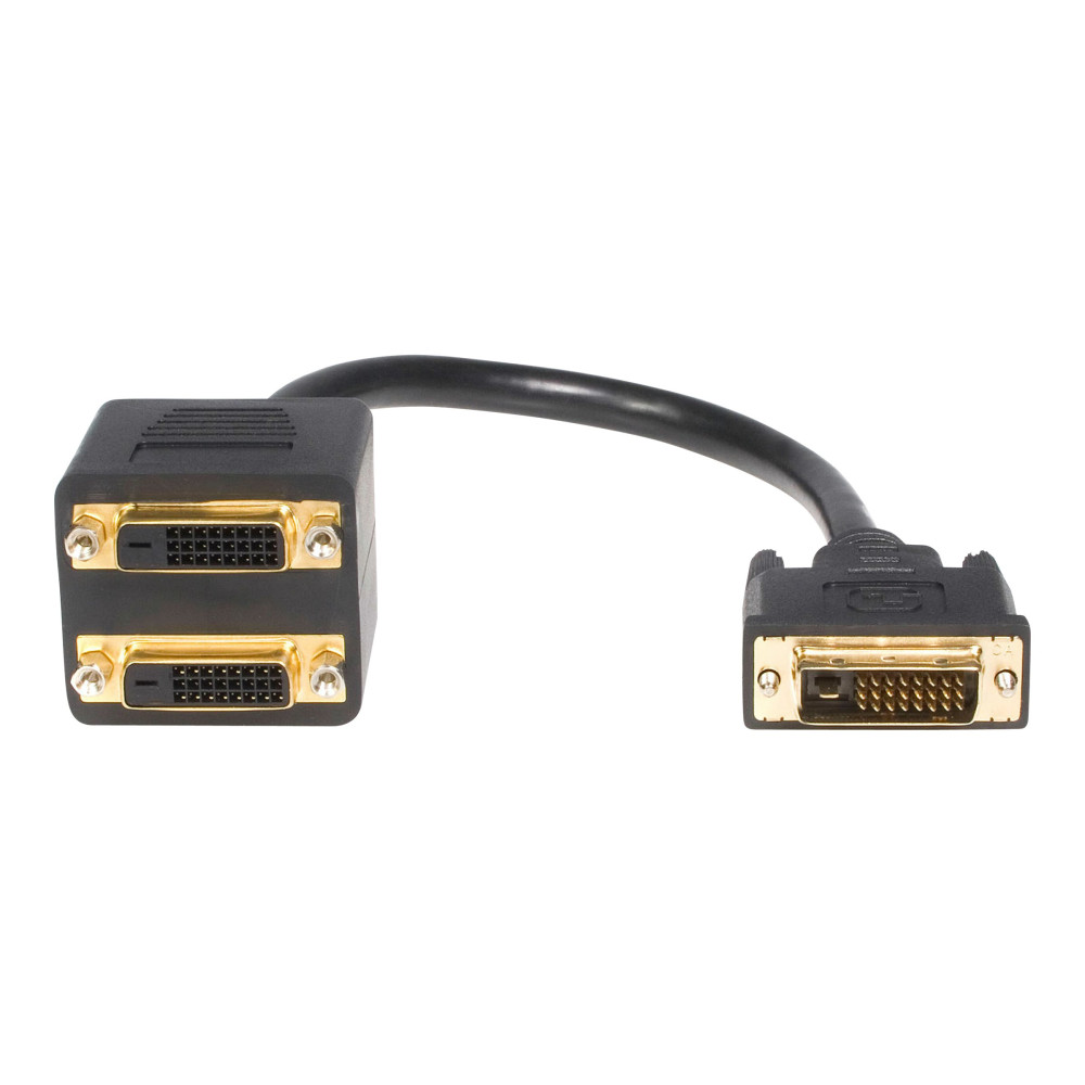 Produktbild för StarTech.com 30 cm DVI-D till 2x DVI-D digital video splitter kabel – M/F - linjedelare för video - DVI - 30.5 cm