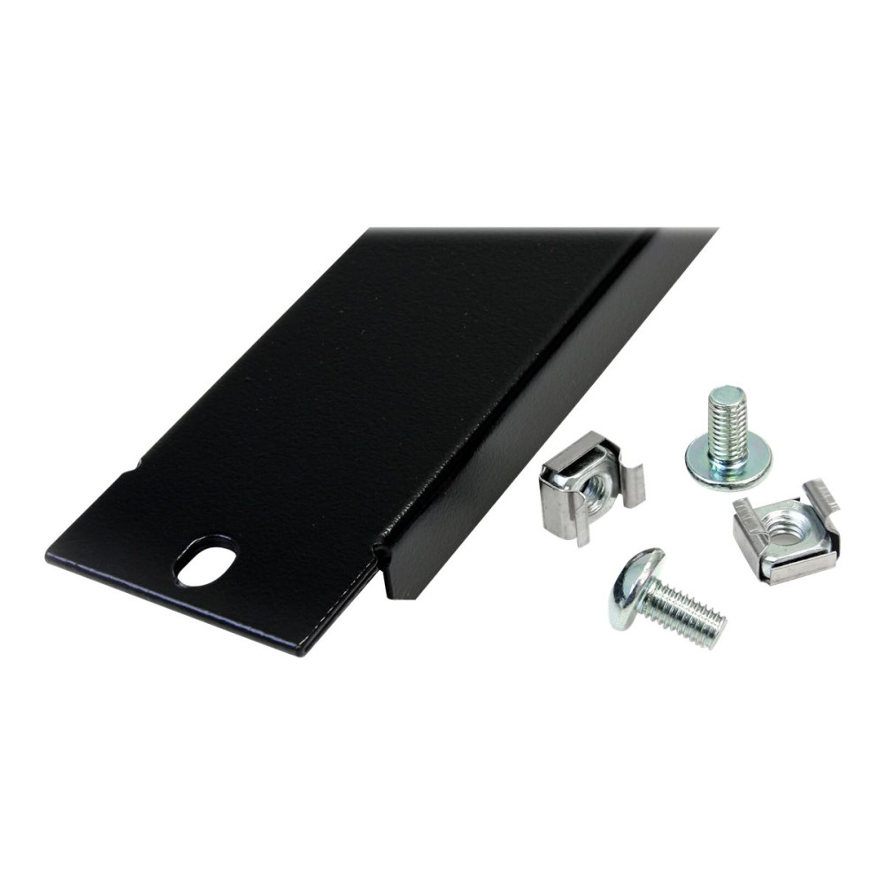 Produktbild för StarTech.com 1U Blanking Panel - Metal Rack Mount Filler Panel - for 19in Server Rack Enclosure or Cabinet - Steel - Black (BLANKB1) - täckpanel - 1U