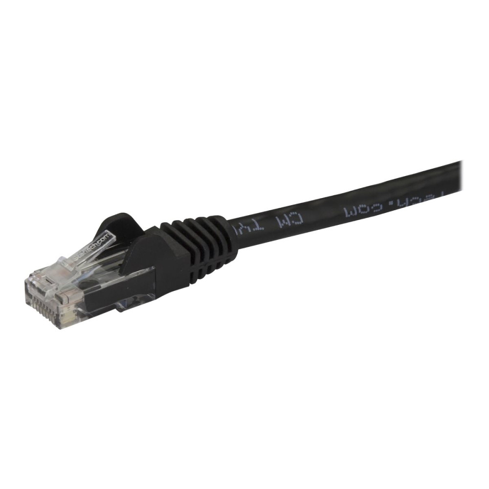 Produktbild för StarTech.com 10m CAT6 Ethernet Cable, 10 Gigabit Snagless RJ45 650MHz 100W PoE Patch Cord, CAT 6 10GbE UTP Network Cable w/Strain Relief, Black, Wiring is UL Certified/TIA - Category 6 - 24AWG (N6PATC10MBK) - patch-kabel - 10 m - svart