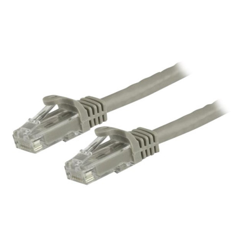 StarTech.com StarTech.com 15m CAT6 Ethernet Cable, 10 Gigabit Snagless RJ45 650MHz 100W PoE Patch Cord, CAT 6 10GbE UTP Network Cable w/Strain Relief, Grey, Wiring is UL Certified/TIA - Category 6 - 24AWG (N6PATC15MGR) - patch-kabel - 15 m - grå