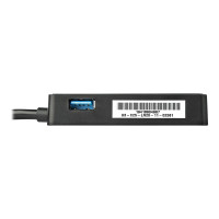 Produktbild för Startech USB 3.0 Ethernet Adapter - USB 3.0 Network Adapter NIC with USB Port - USB to RJ45 - USB Passthrough (USB31000SPTB) - nätverksadapter - USB 3.0 - Gigabit Ethernet