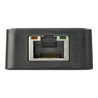 Produktbild för Startech USB 3.0 Ethernet Adapter - USB 3.0 Network Adapter NIC with USB Port - USB to RJ45 - USB Passthrough (USB31000SPTB) - nätverksadapter - USB 3.0 - Gigabit Ethernet