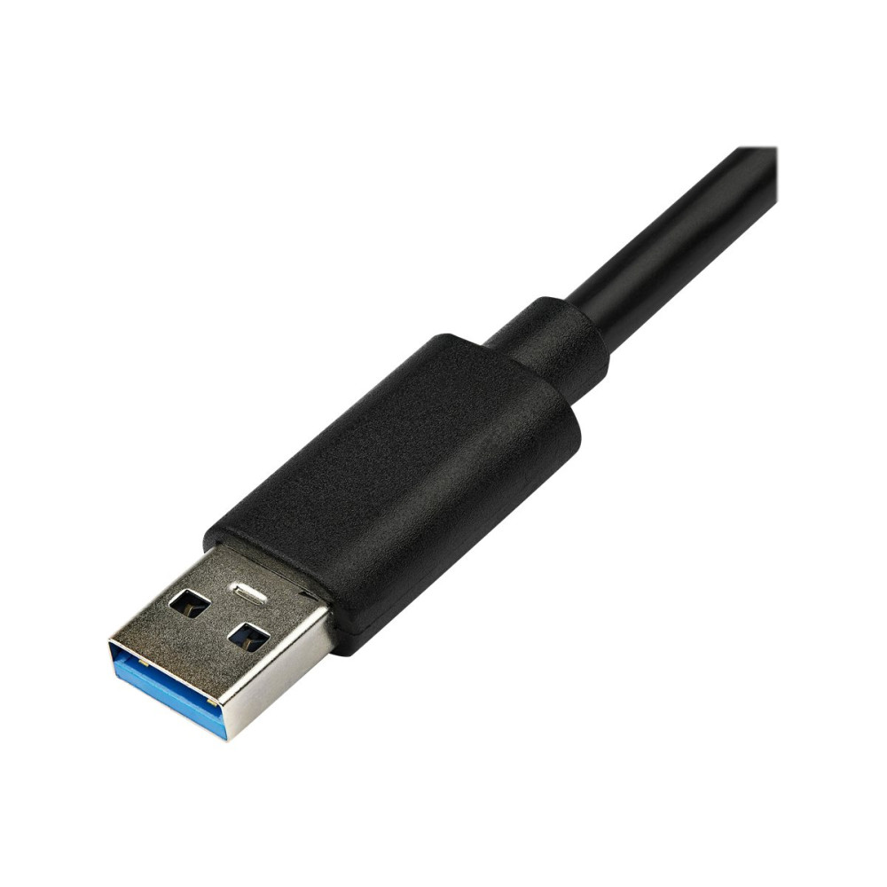 Produktbild för Startech USB 3.0 Ethernet Adapter - USB 3.0 Network Adapter NIC with USB Port - USB to RJ45 - USB Passthrough (USB31000SPTB) - nätverksadapter - USB 3.0 - Gigabit Ethernet
