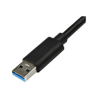 Produktbild för Startech USB 3.0 Ethernet Adapter - USB 3.0 Network Adapter NIC with USB Port - USB to RJ45 - USB Passthrough (USB31000SPTB) - nätverksadapter - USB 3.0 - Gigabit Ethernet