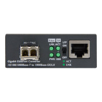 Produktbild för Startech Gigabit Ethernet-fibermediaomvandlare - kompakt - 850 nm MM LC - 550 m - fibermediekonverterare - 10Mb LAN, 100Mb LAN, 1GbE