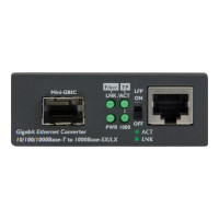 Produktbild för Startech Gigabit Ethernet-fibermediaomvandlare med öppen SFP-port - fibermediekonverterare - 10Mb LAN, 100Mb LAN, 1GbE