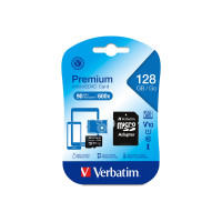 Produktbild för Verbatim Premium - flash-minneskort - 128 GB - mikroSDXC UHS-I