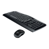 Produktbild för Logitech Wireless Combo MK330 - sats med tangentbord och mus - USA, internationellt - svart Inmatningsenhet