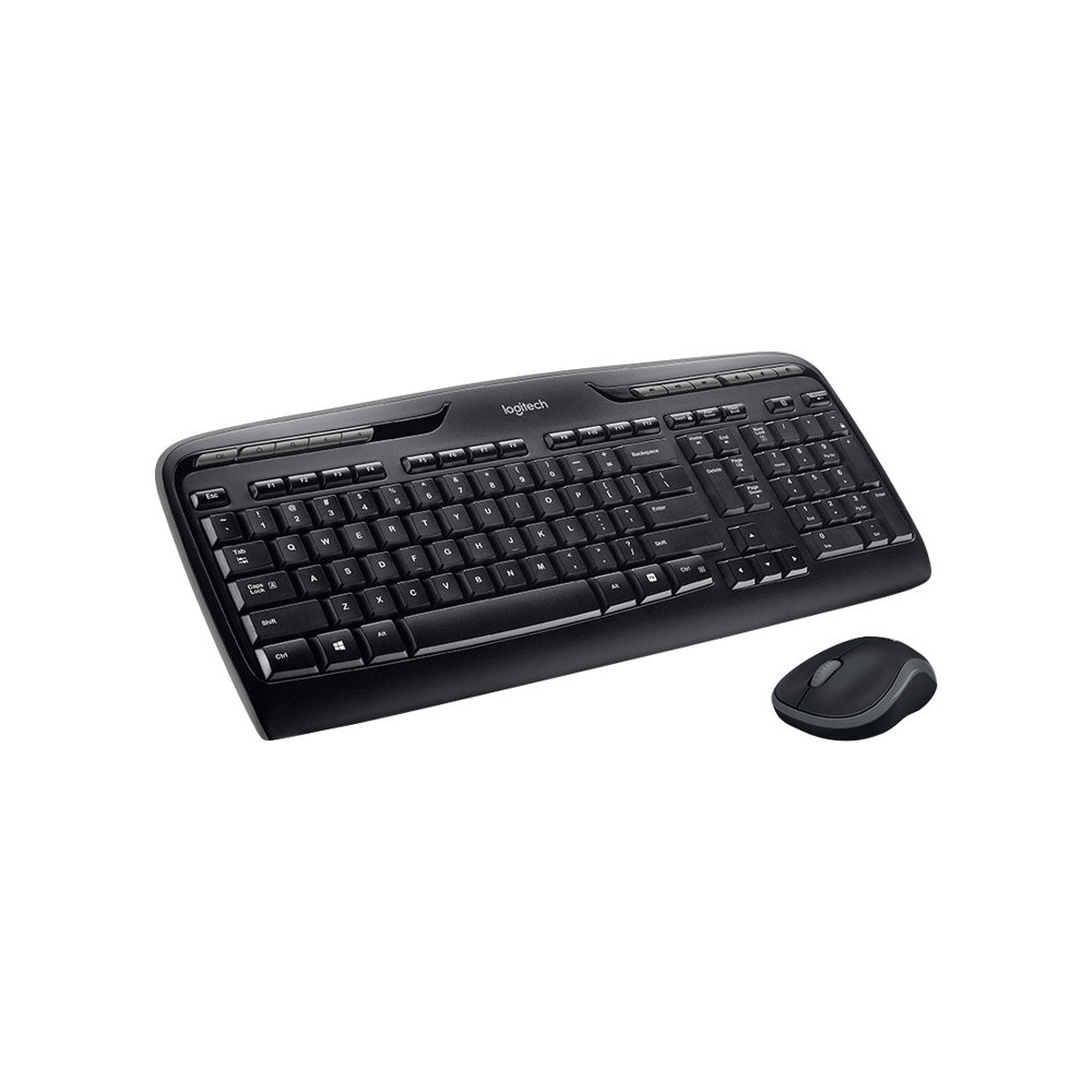 Produktbild för Logitech Wireless Combo MK330 - sats med tangentbord och mus - USA, internationellt - svart Inmatningsenhet