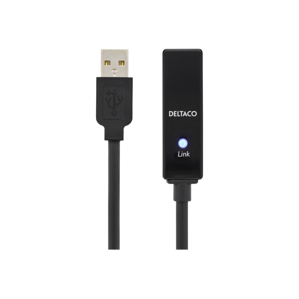 Produktbild för DELTACO USB2-EX10M - USB-förlängningskabel - USB till USB - 10 m