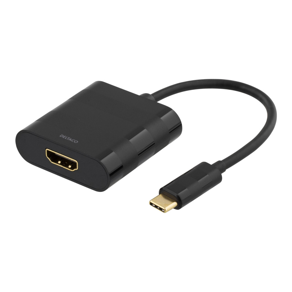 Produktbild för DELTACO USBC-HDMI - extern videoadapter - svart