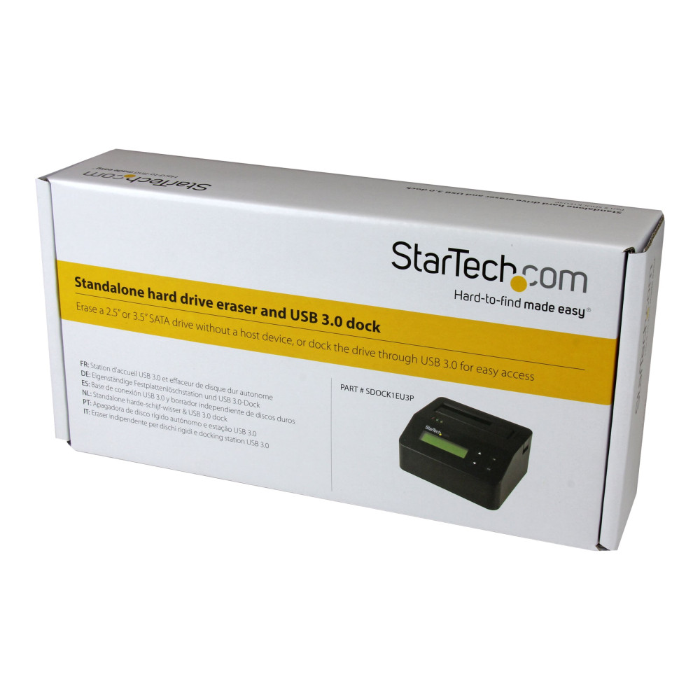 Produktbild för StarTech Hårddiskraderare och -dockningsstation för 2,5/3,5" SATA SSD/HDD - USB 3.0 - hårddiskraderare