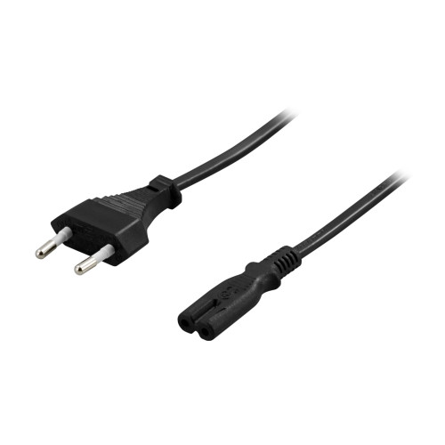 Deltaco DELTACO DEL-109AA - strömkabel - Eurokontakt till power IEC 60320 C7 - 1 m